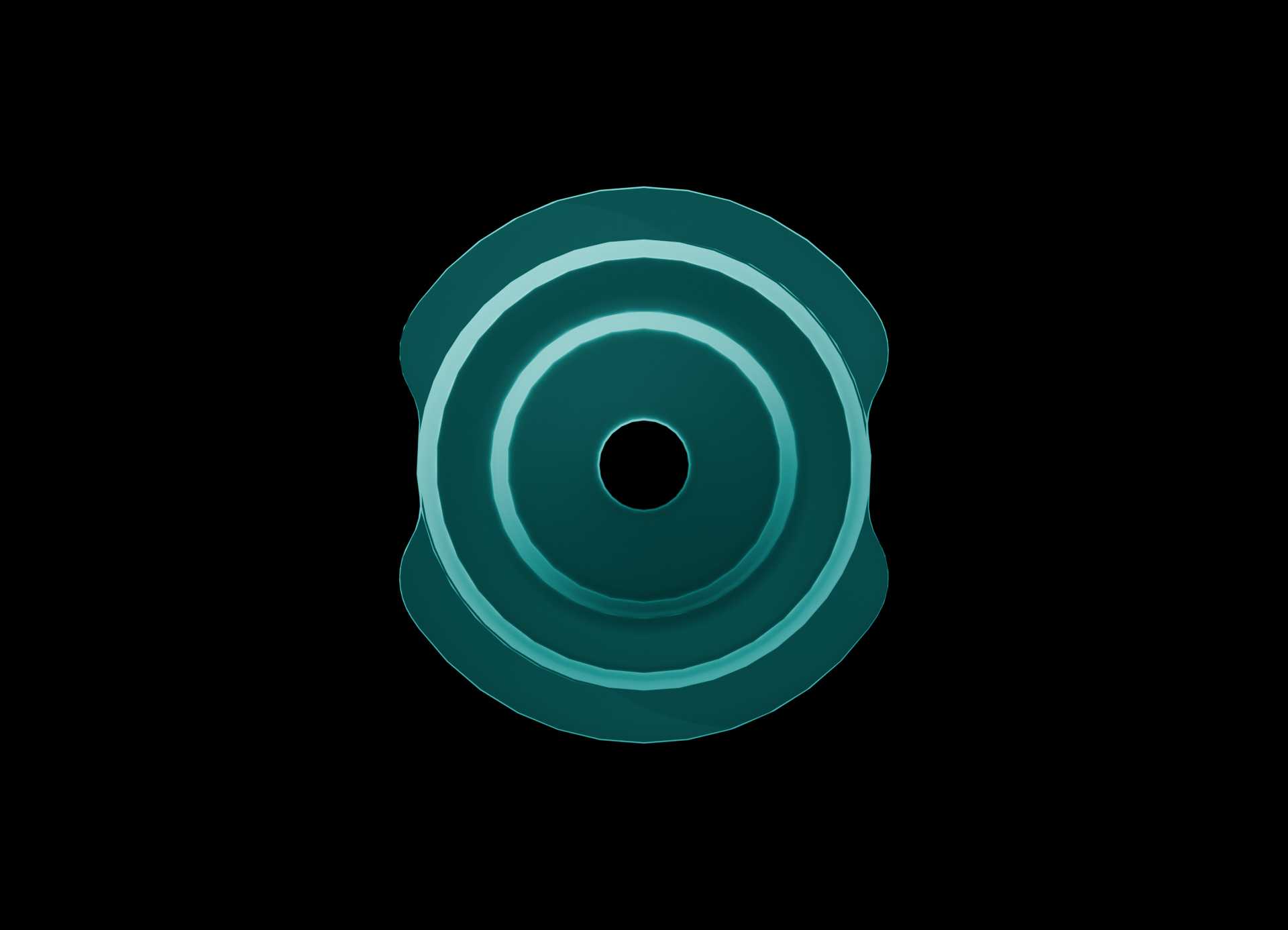 Top view of the Luer-lock port with a circular safe area with a radius of 6.25 mm highlighted in orange.