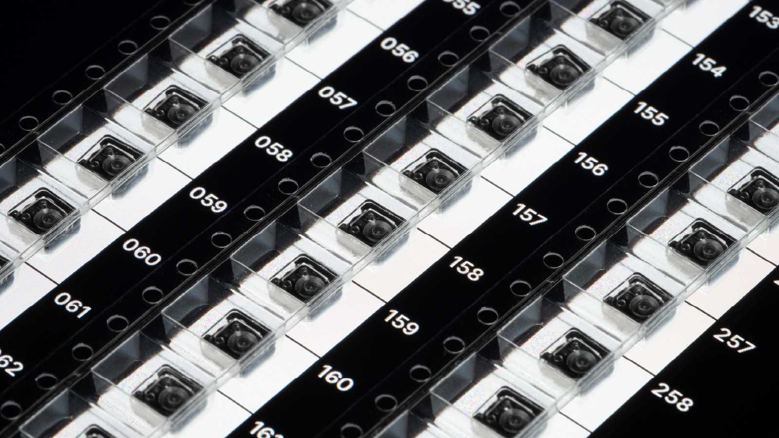 Three tape reels consisting of individually packaged MV-1 microvalves. This is how the microvalves will be shipped when purchased as an individual component in bulk.